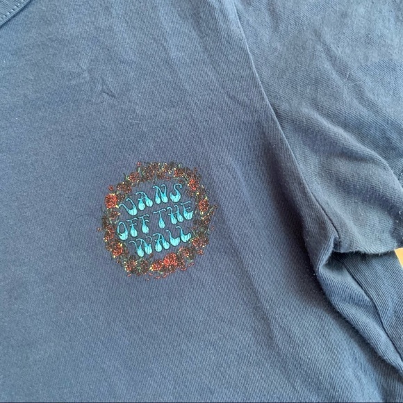 Vans Off the Walls Floral Printed Skate Skateboard Tee Large L - Picture 3 of 5